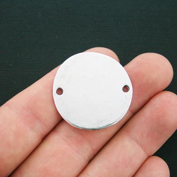 2 breloques de ton argent antique de connecteur de baseball - SC4365