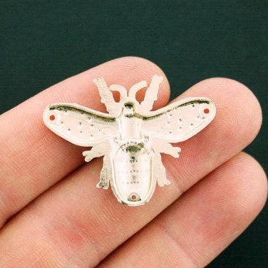 2 Bee Connector Gold Tone Charms - GC998