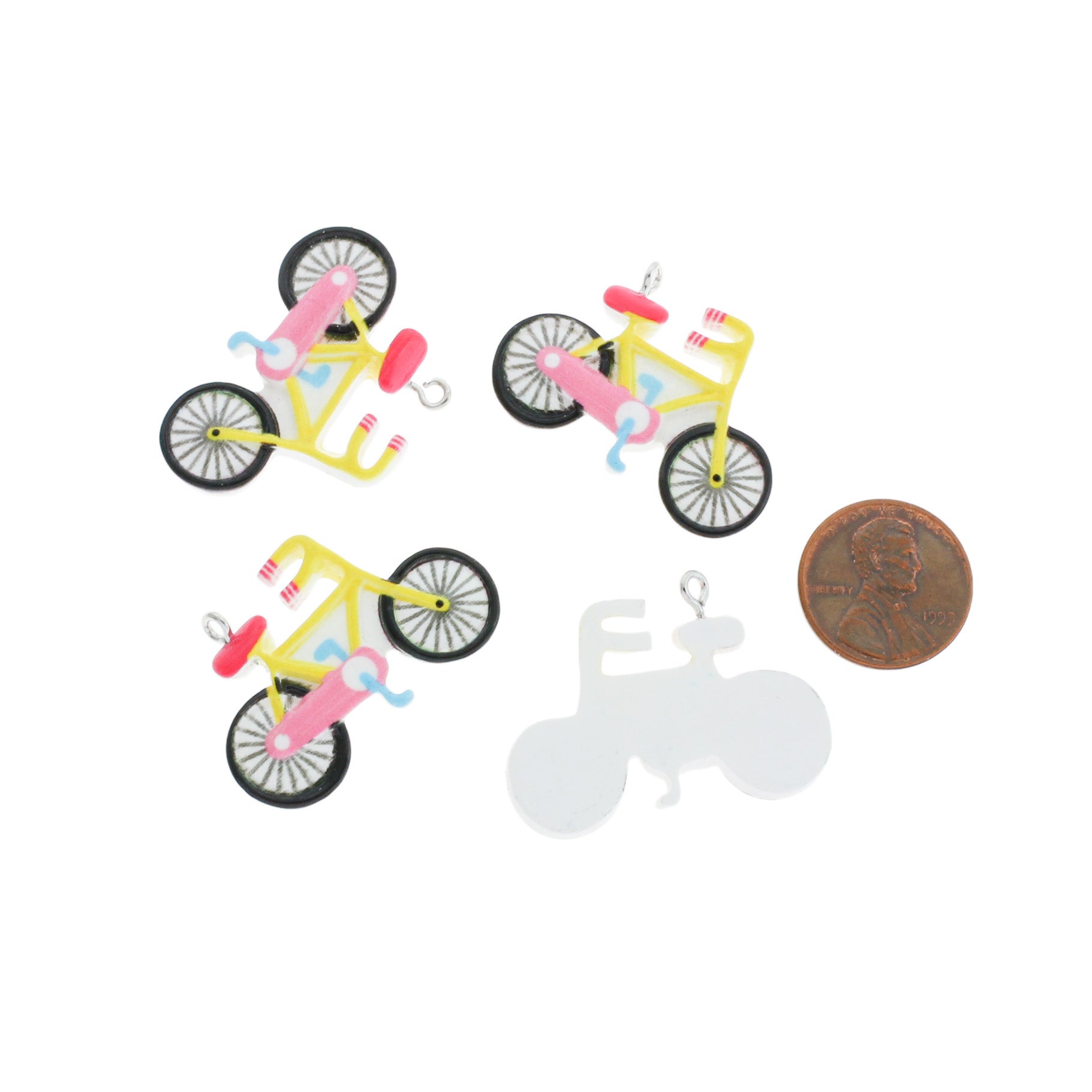2 Bicycle Resin Charms - K488