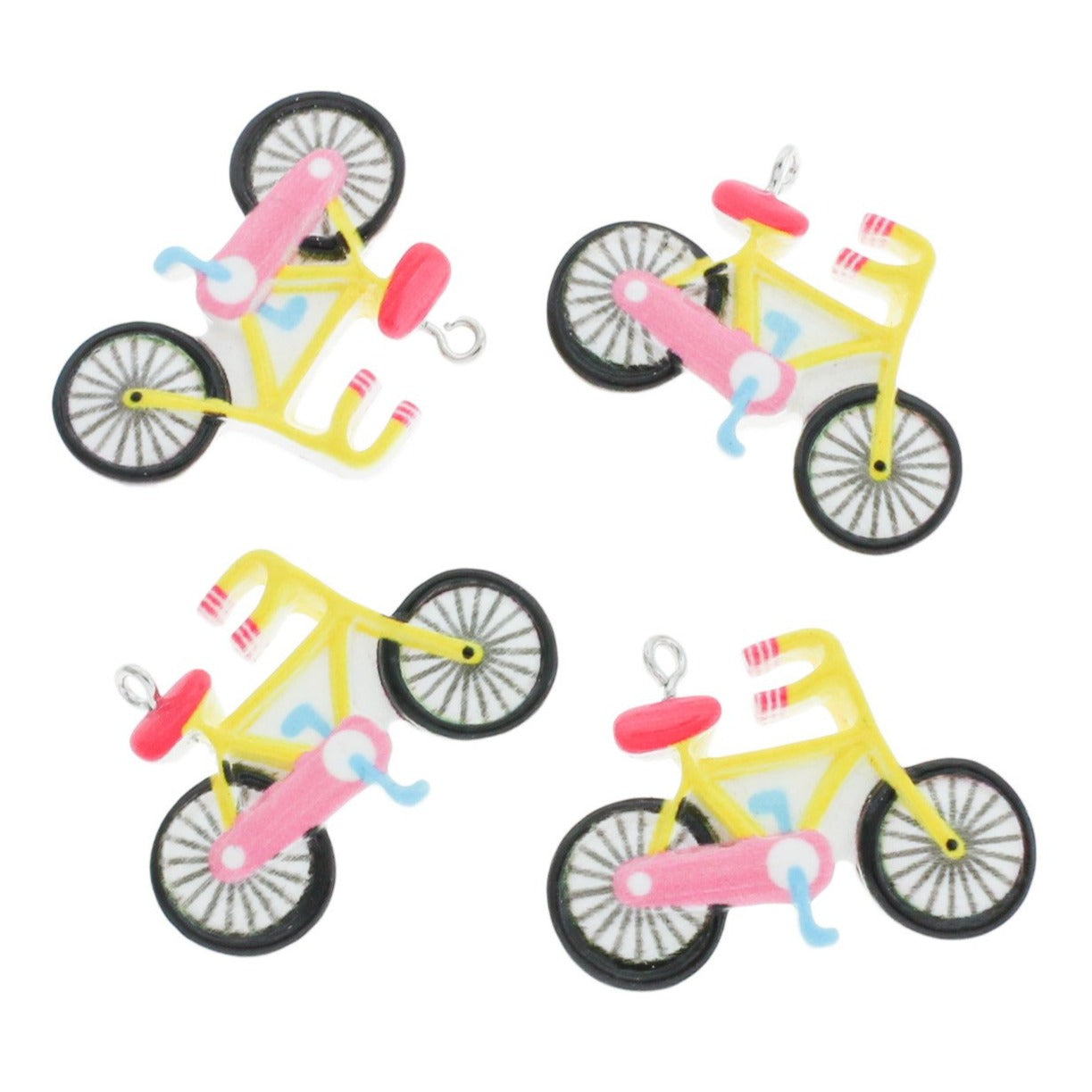 2 Bicycle Resin Charms - K488
