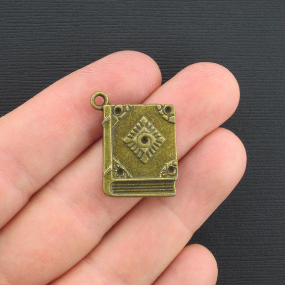 2 Livre Antique Bronze Tone Charms - BC003