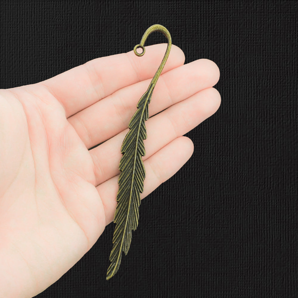 2 marque-pages breloques ton bronze antique 2 faces 120mm - BC379