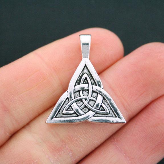 2 breloques de ton argent antique noeud celtique 2 faces - SC5379