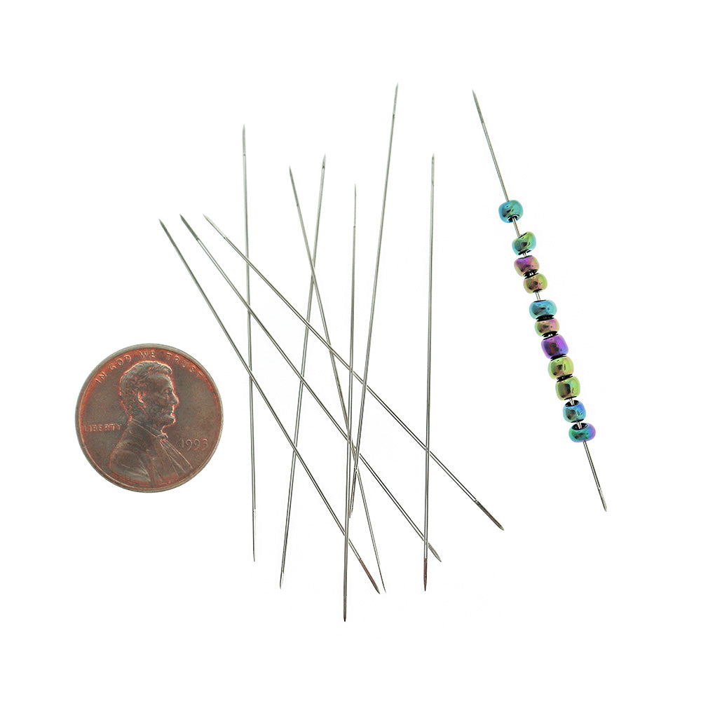 BULK 10 Aiguilles Pliables Big Eye Beading - 57mm x 0.3mm - TL037