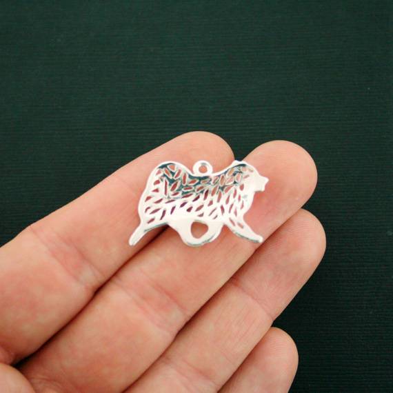 2 Dog Silver Tone Charms - SC6939