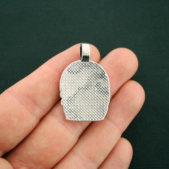 2 Ganesha Antique Silver Tone Charms - SC6245