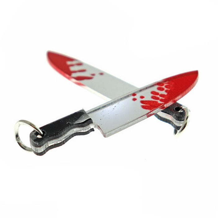 2 Horror Bloody Knife Acrylic Charm 2 Sided - K570