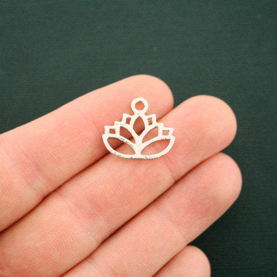 2 breloques ton argent Lotus - SC6261