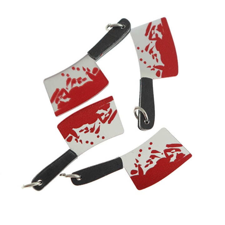 2 Meat Cleaver Acrylic Charms 2 Sided - K569