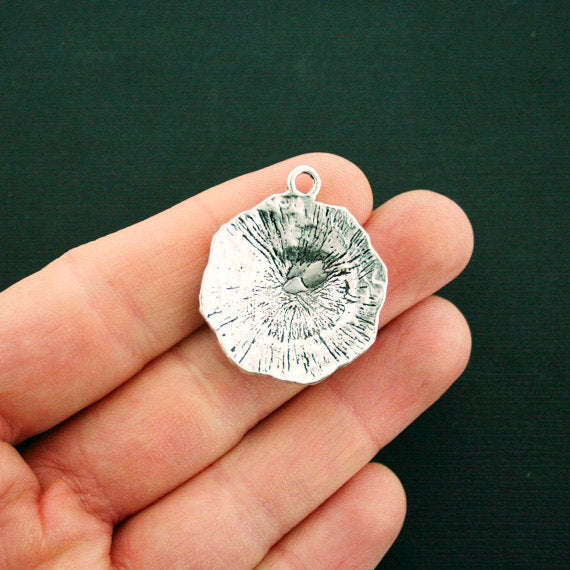 2 breloques de ton argent antique lune et soleil - SC6583