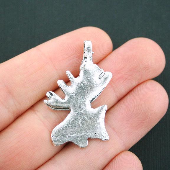 2 breloques argentées antiques Moose - SC4838