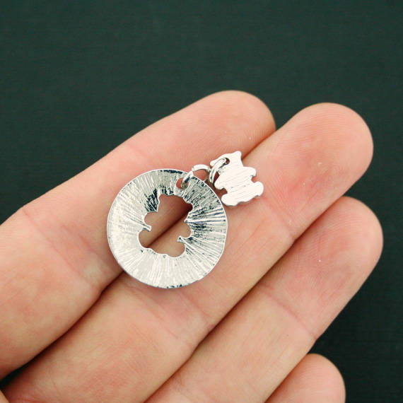 Ensemble de 2 breloques argentées antiques Nanna - SC7073