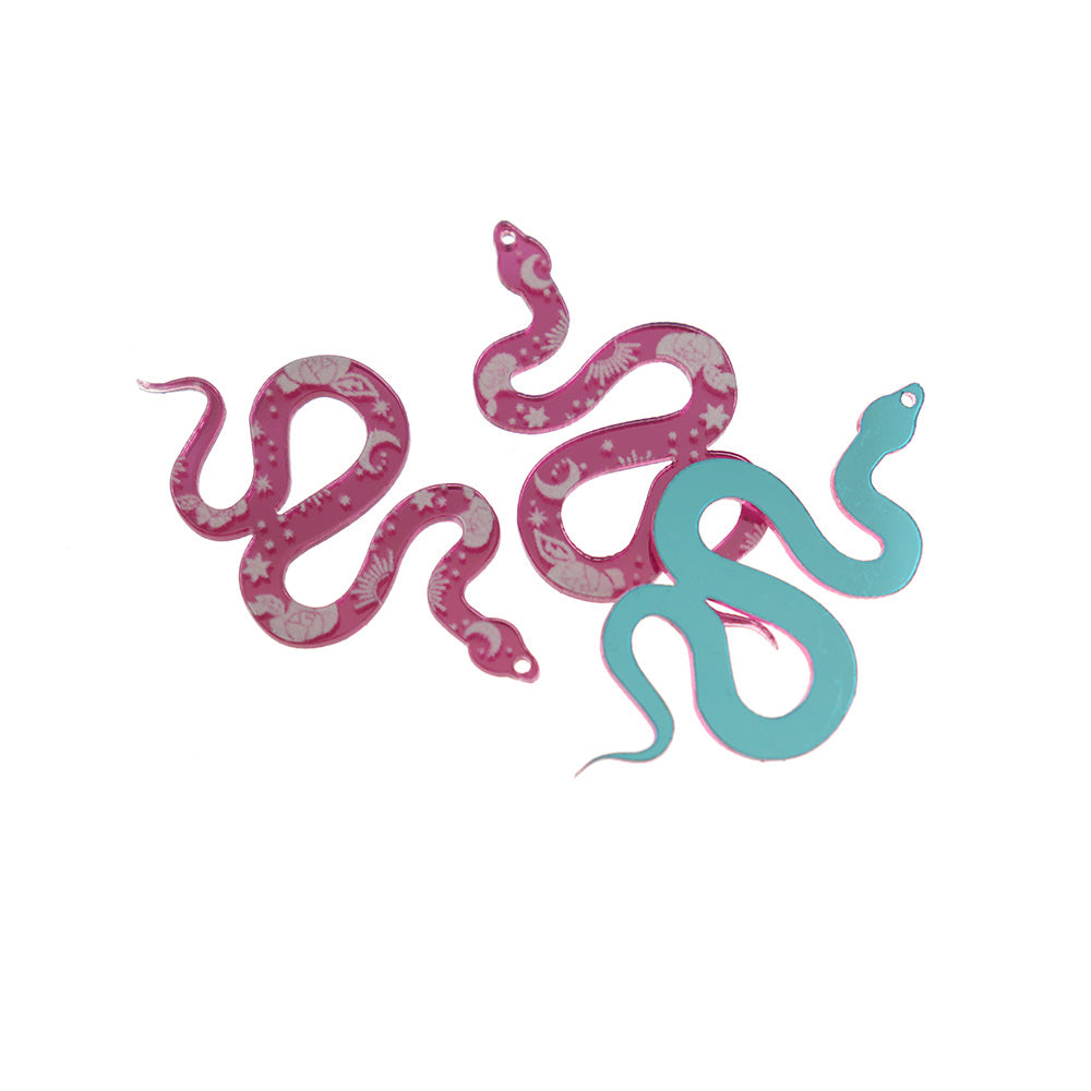 2 Snake Acrylic Charms - K690