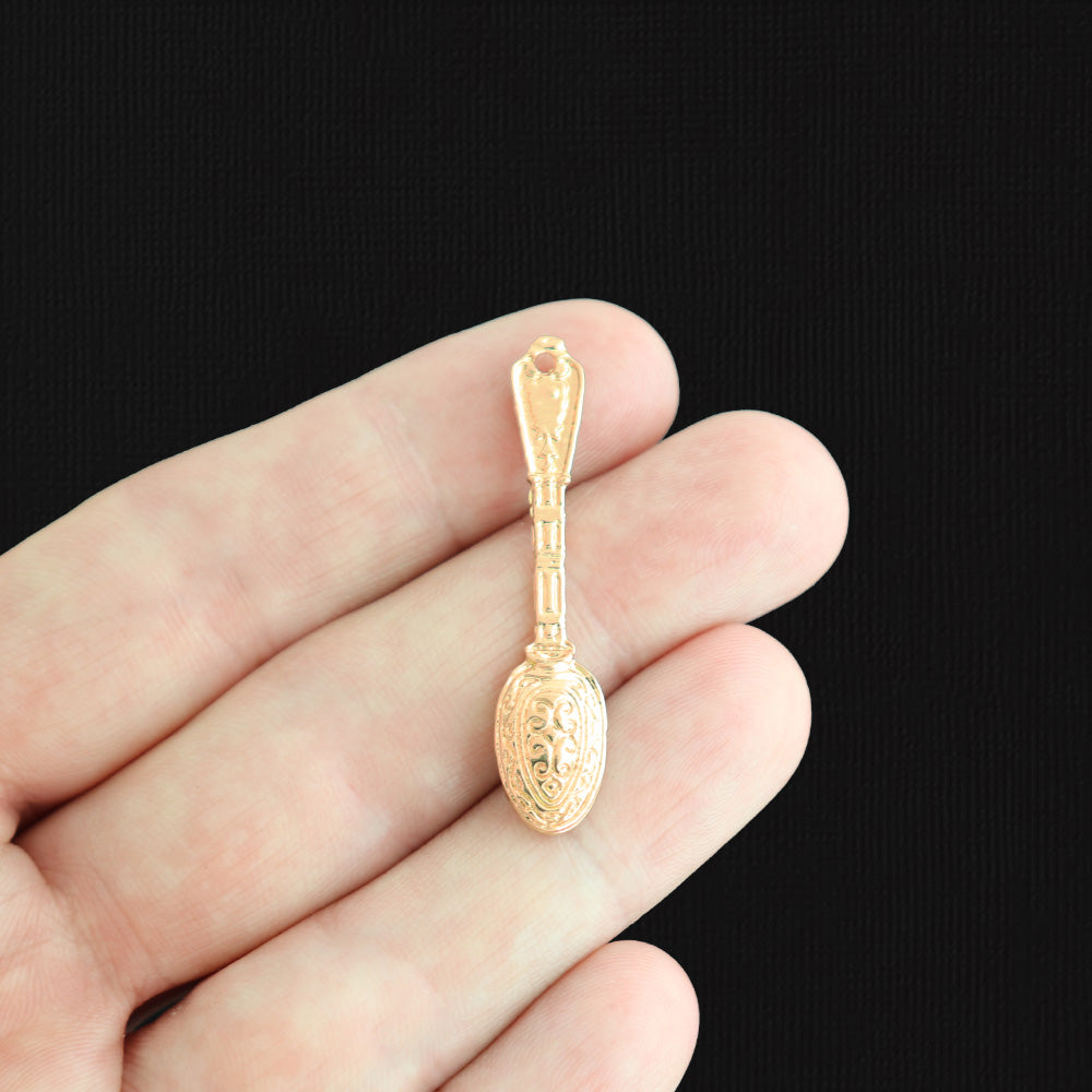 2 Spoon Gold Tone Charms - GC477