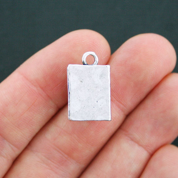 2 Textbook Antique Silver Tone Charms - SC3781