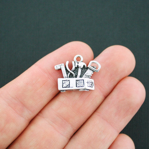 2 Tool Box Antique Silver Tone Charms - SC4913