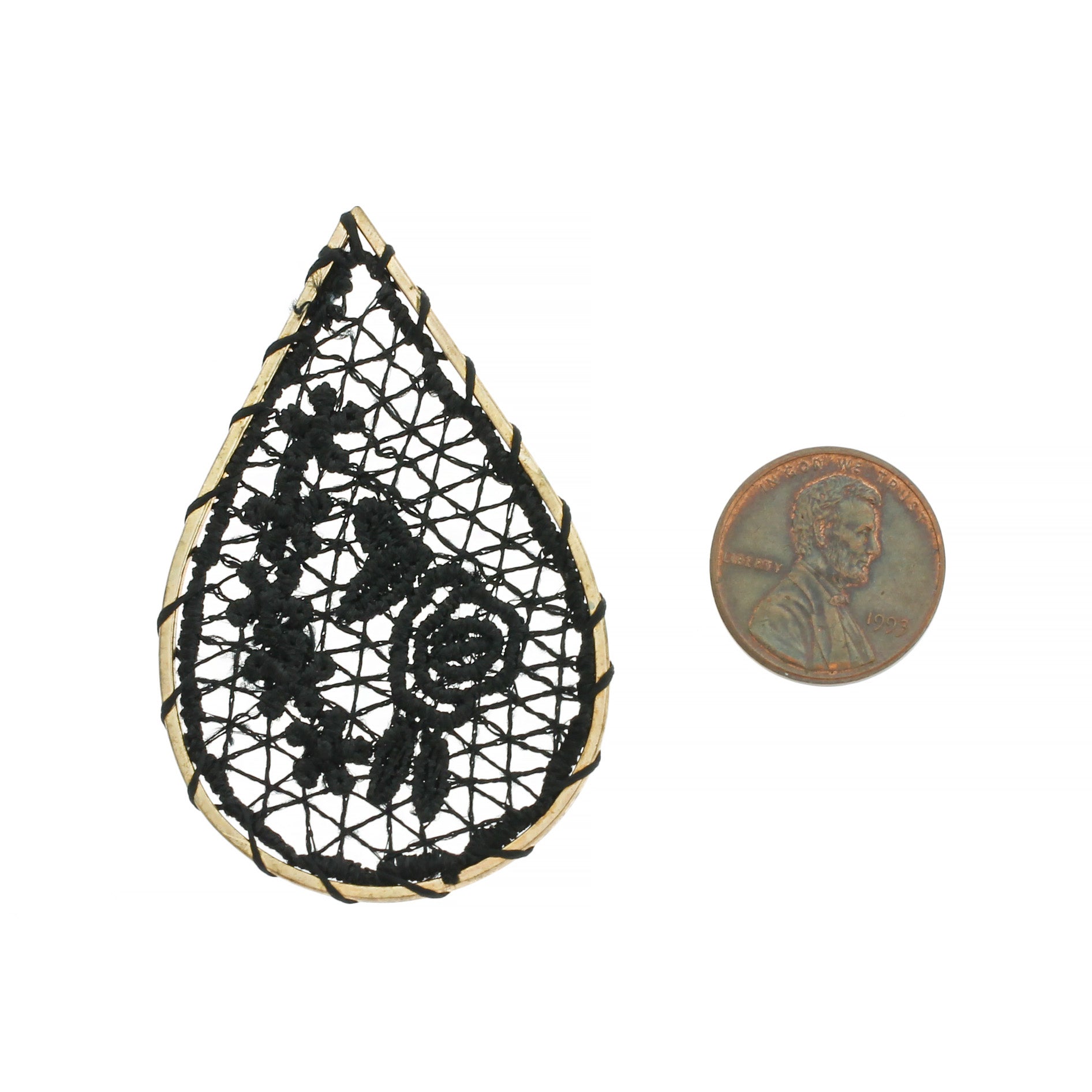 2 Woven Rose Teardrop Gold Tone Pendants - Choose Your Color!