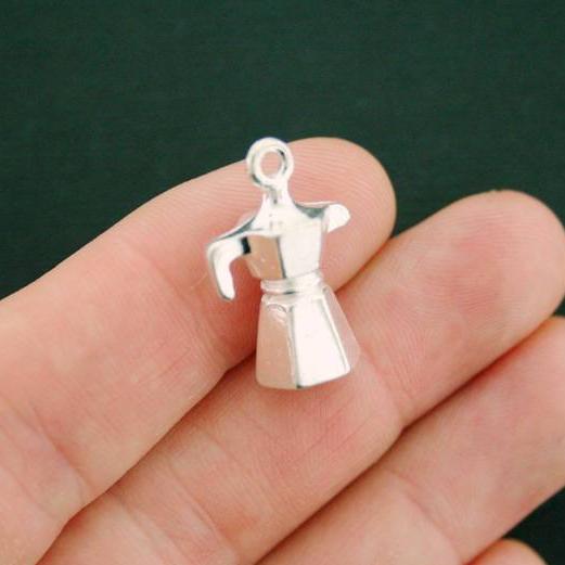 2 breloques ton argent café 3D - SC7426