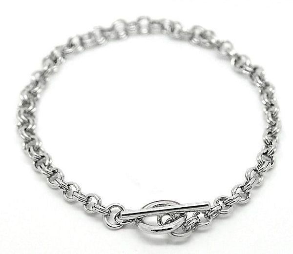 Bracelets de chaîne de câble de ton argent 8,5 "- 1,5 mm - 2 bracelets - N024