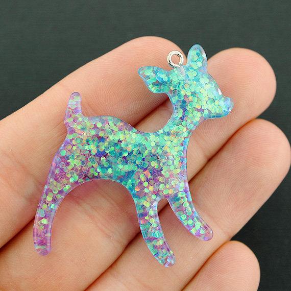 2 Fawn Resin Charms - K289