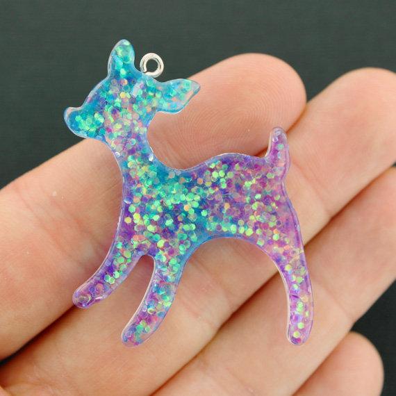 2 Fawn Resin Charms - K289