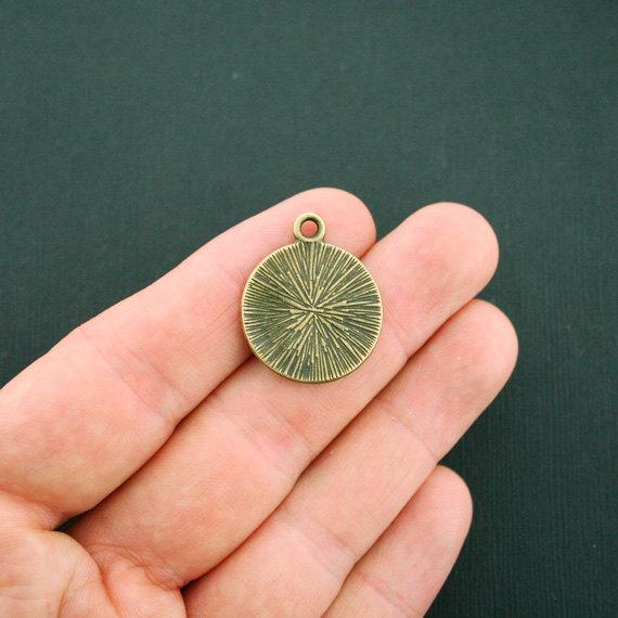 2 breloques de ton bronze antique lune - BC206