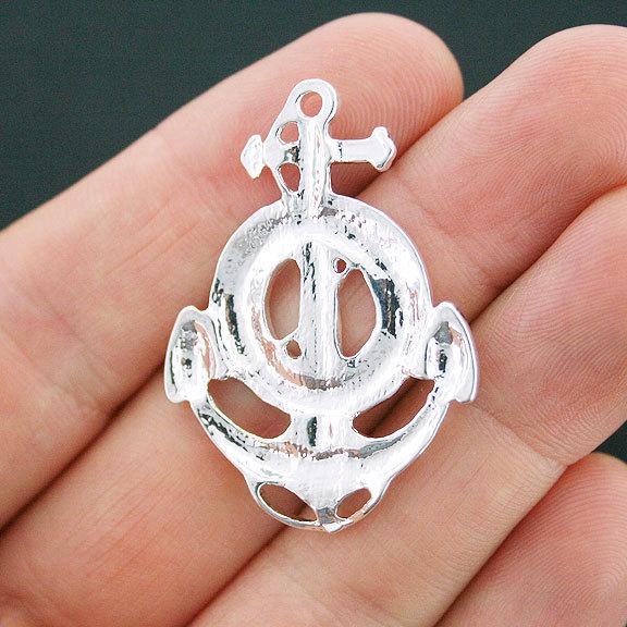 2 Anchor Silver Tone Charms - SC3828