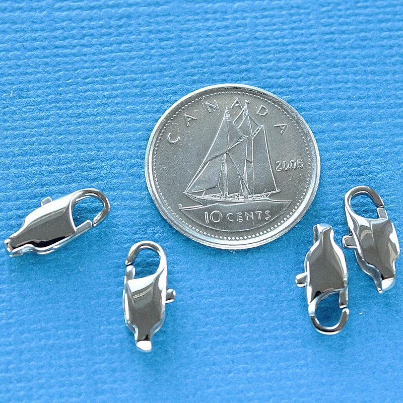 Stainless Steel Lobster Clasps 11mm x 5mm - 2 Clasps - FF227