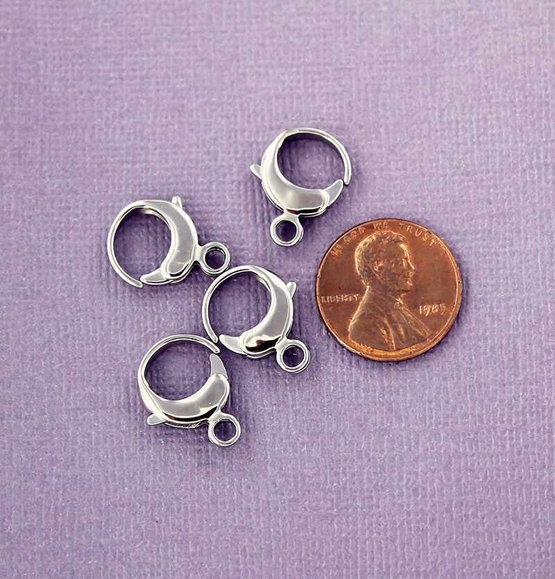 Stainless Steel Lobster Clasps 16mm x 13mm - 2 Clasps - FF256