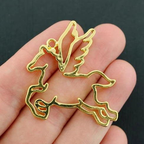 2 Pegasus Gold Tone Charms - GC290