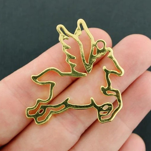2 Pegasus Gold Tone Charms - GC290