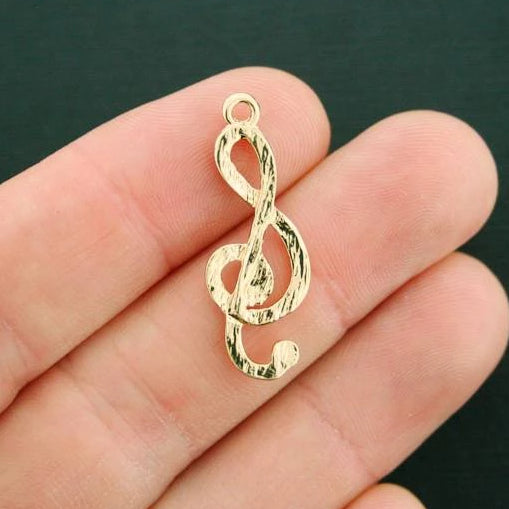 2 Music Gold Tone Charms - GC963