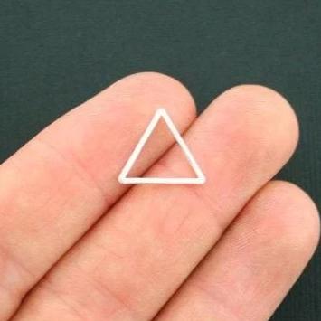 2 breloques de ton argent antique connecteur triangle 2 faces - SC2926