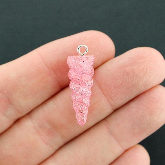 2 Unicorn Horn Resin Charms 3D - Choose Your Color!