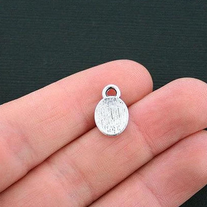 20 Heart Antique Silver Tone Charms - SC853