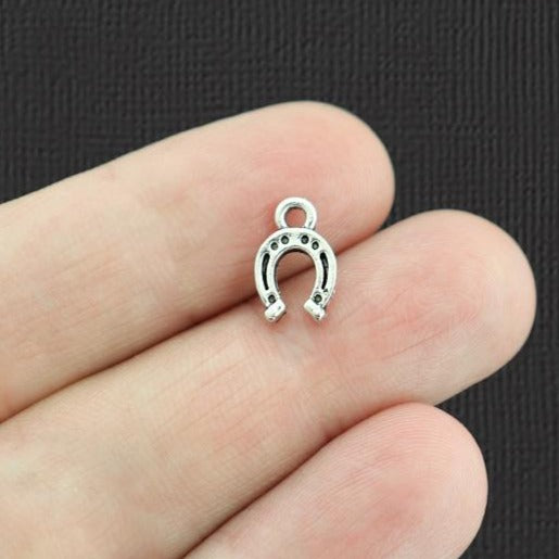 20 Horseshoe Antique Silver Tone Charms - SC5585