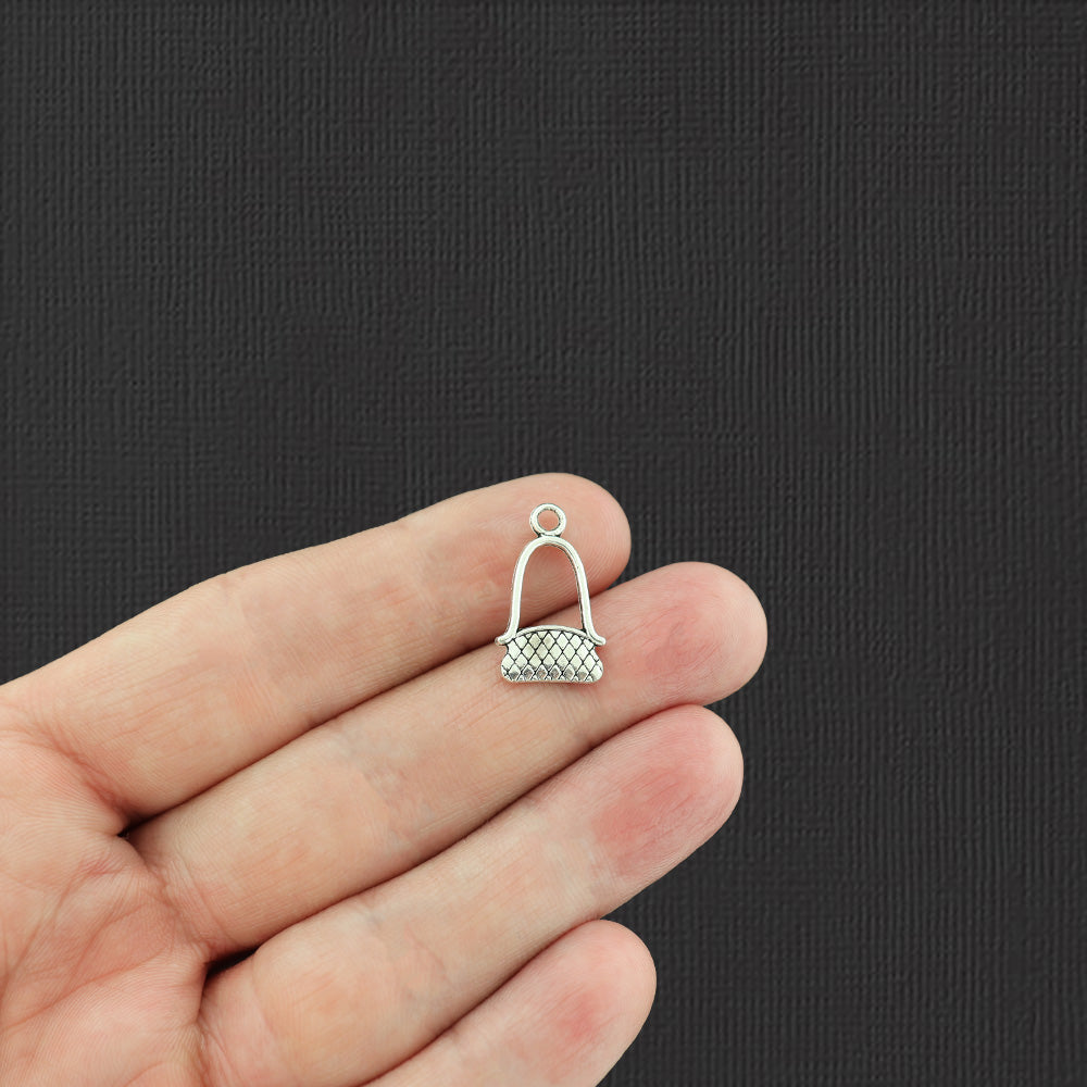 20 Purse Antique Silver Tone Charms - SC7756