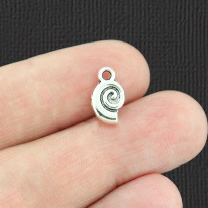 20 breloques en argent antique coquillage 2 faces - SC5911