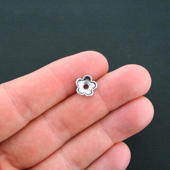 Capuchons de perles de ton argent antique - 10 mm x 3,5 mm - 20 pièces - SC1337