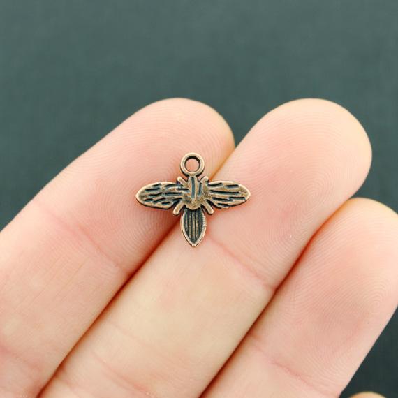20 Bee Antique Copper Tone Charms - BC149
