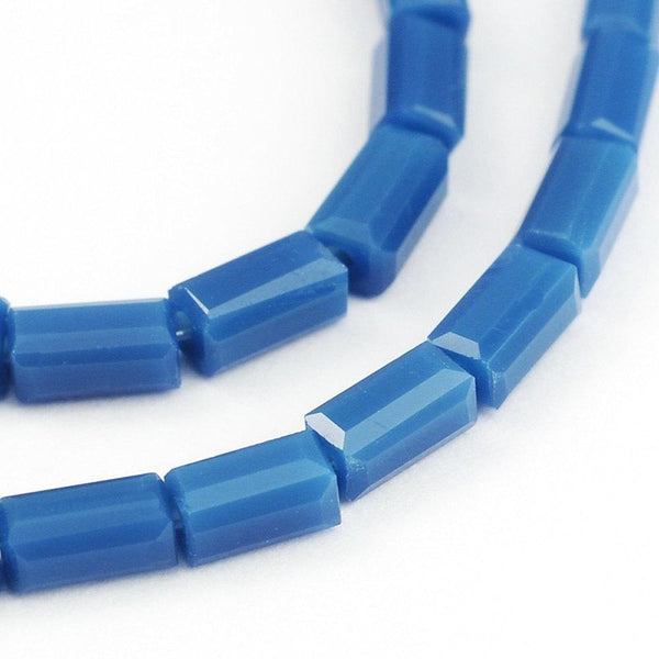 Faceted Glass Beads 4mm x 2mm - Marine Blue - 20 Beads - BD1024