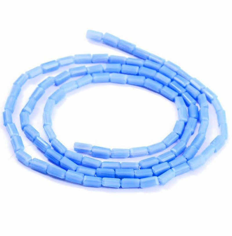 Faceted Glass Beads 4mm x 2mm - Powder Blue - 20 Beads - BD1019
