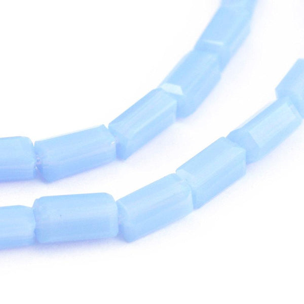 Perles de Verre à Facettes 4mm x 2mm - Bleu Poudre - 20 Perles - BD1019