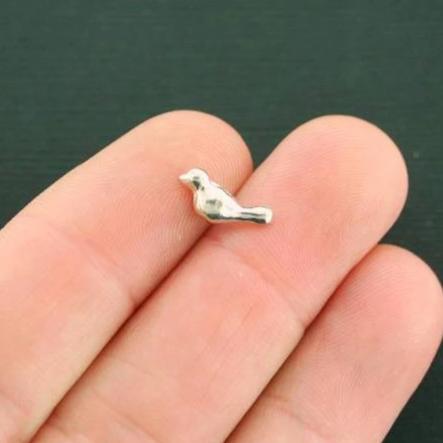 Bird Spacer Beads 15mm x 12mm - Silver Tone - 20 Beads - SC5749