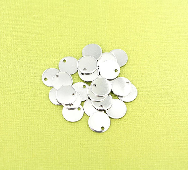 Circle Stamping Blanks - Stainless Steel - 12mm - 20 Tags - MT544