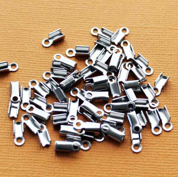 Stainless Steel Cord Ends - 9mm x 4mm - 20 Pieces - FD161