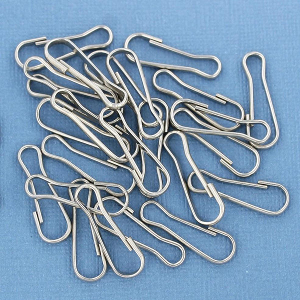 Stainless Steel Snap Clip Hook Clasps - 10mm x 24mm - 20 Clasps - FD608
