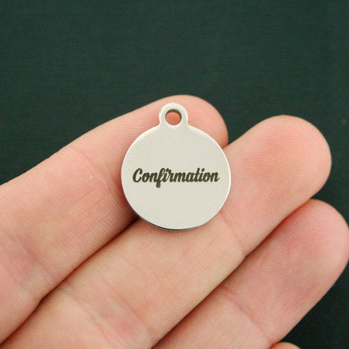 Confirmation Stainless Steel Charms - BFS001-2062
