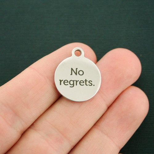 No Regrets Stainless Steel Charms - BFS001-2063