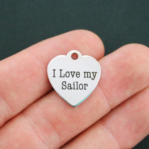 Sailor Stainless Steel Charms - I love my - BFS011-0210